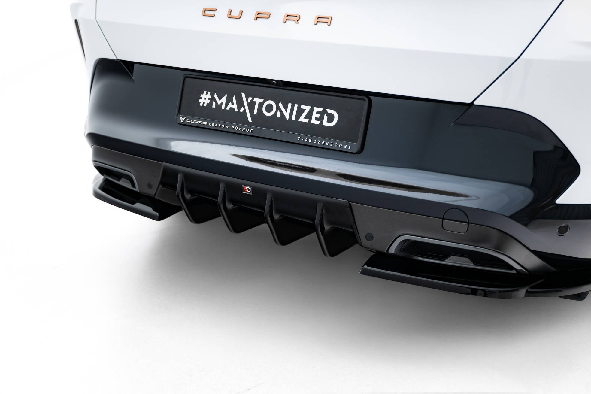 Maxton Design Diffusor Heck Ansatz V.2 passend für Cupra Formentor Mk1 Facelift schwarz Hochglanz