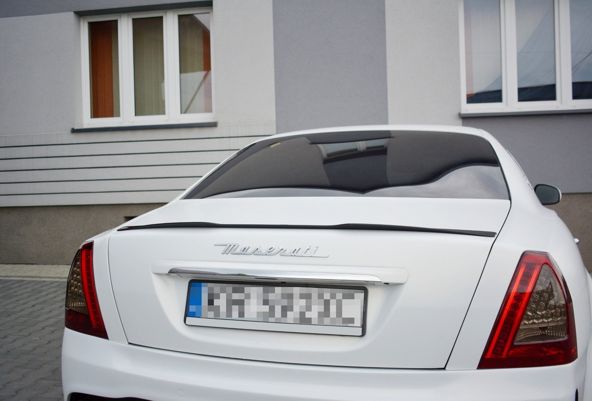 Maxton Design Spoiler CAP passend für MASERATI QUATTROPORTE MK5 FACELIFT schwarz Hochglanz