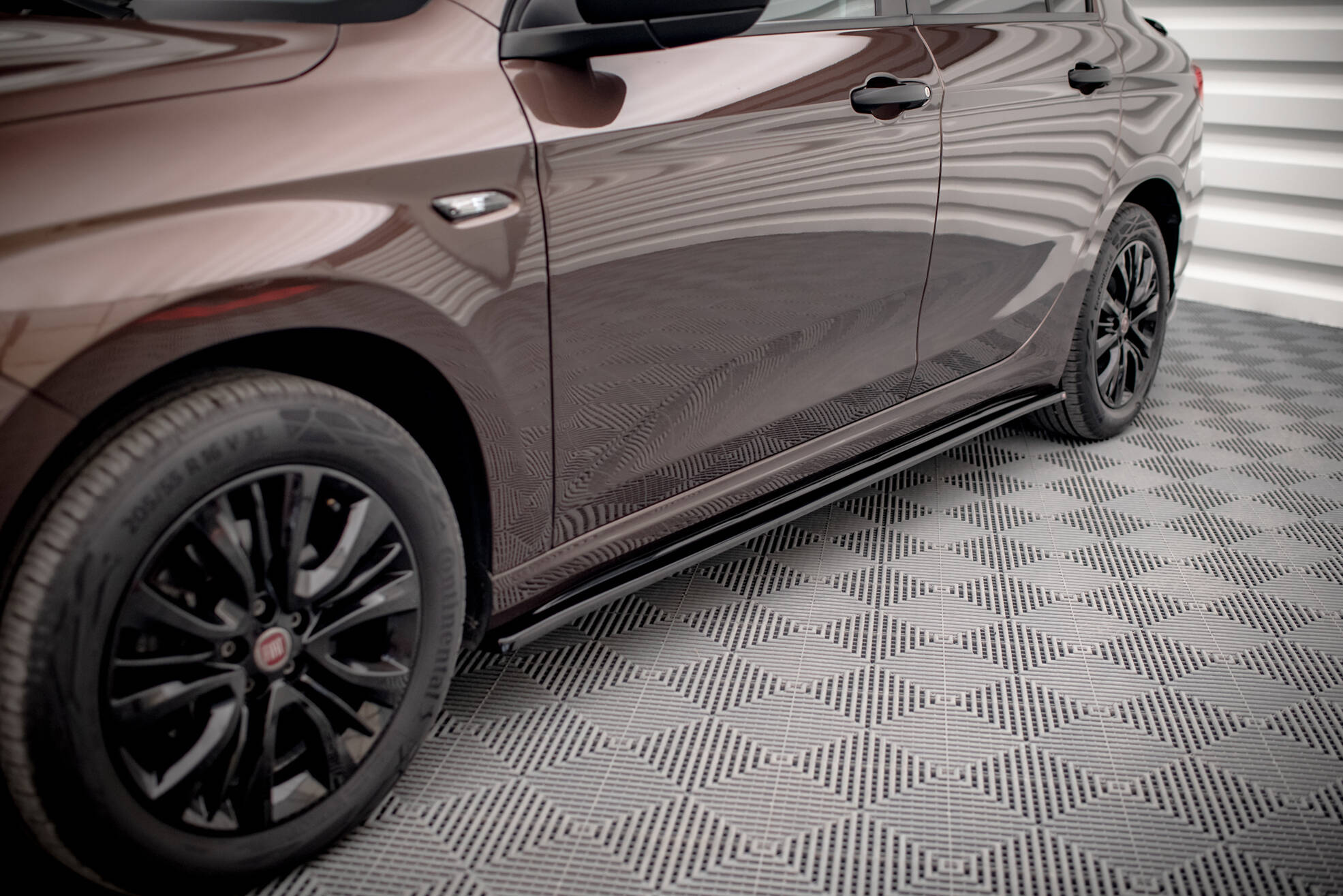 Maxton Design Street+ Seitenschweller Leisten passend für Fiat Tipo S-Design schwarz Hochglanz