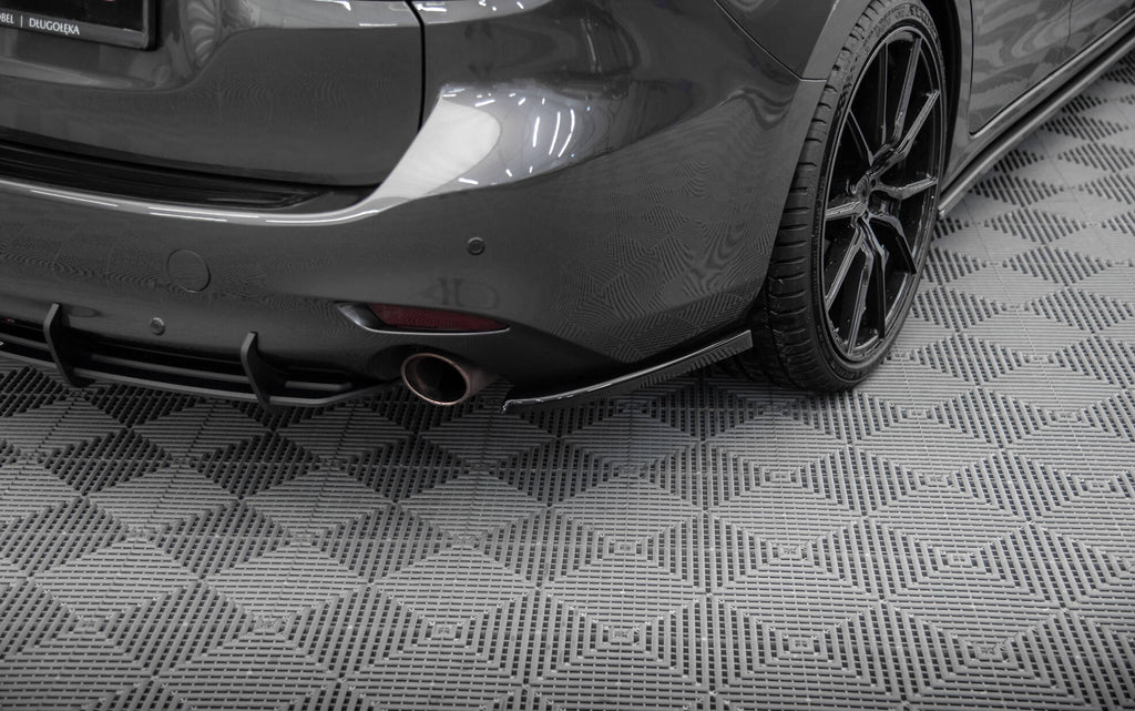 Maxton Design Heck Ansatz Flaps Diffusor passend für Mazda 6 Kombi Mk3 Facelift schwarz Hochglanz