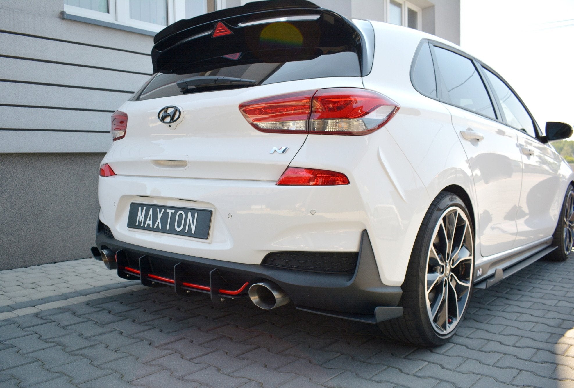 Maxton Design Diffusor Heck Ansatz passend für Heckschürze passend für HYUNDAI I30 Mk3 N