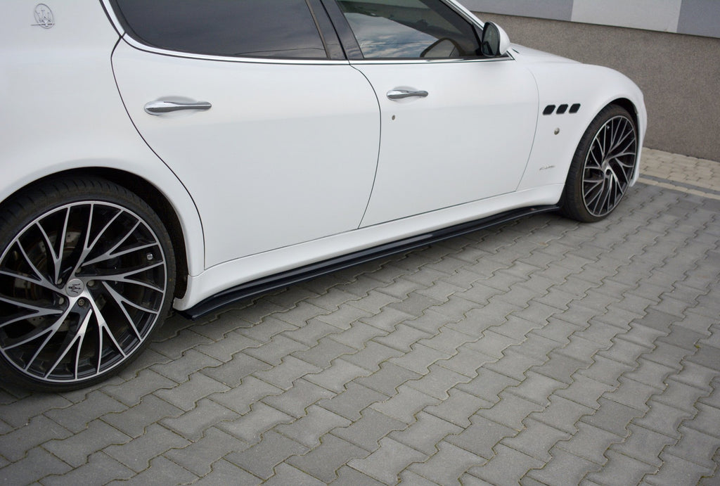 Maxton Design Street+ Seitenschweller Leisten passend für Maserati Quattroporte Mk5 Facelift schwarz Hochglanz
