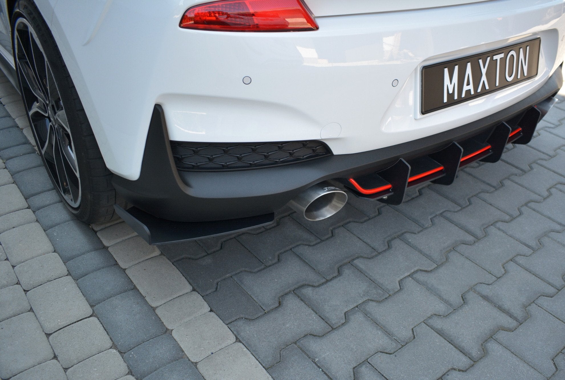 Maxton Design Diffusor Heck Ansatz passend für Heckschürze passend für HYUNDAI I30 Mk3 N