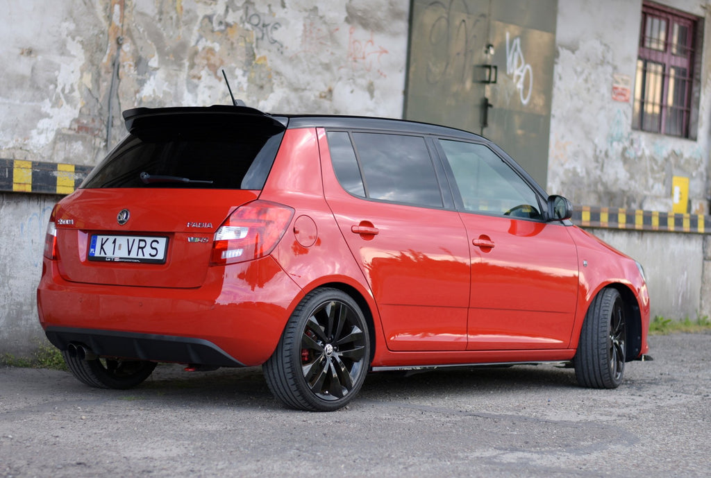Maxton Design Street+ Seitenschweller Leisten passend für Skoda Fabia RS Mk2 schwarz Hochglanz