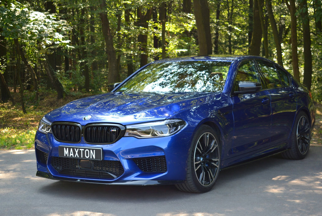 Maxton Design Street+ Spoilerlippe Front Ansatz V.1 passend für BMW M5 F90 schwarz Hochglanz