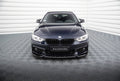 Maxton Design Street+ Spoilerlippe Front Ansatz V.5 passend für BMW 4er Coupe / Gran Coupe / Cabrio M-Paket F32 / F36 / F33 schwarz Hochglanz