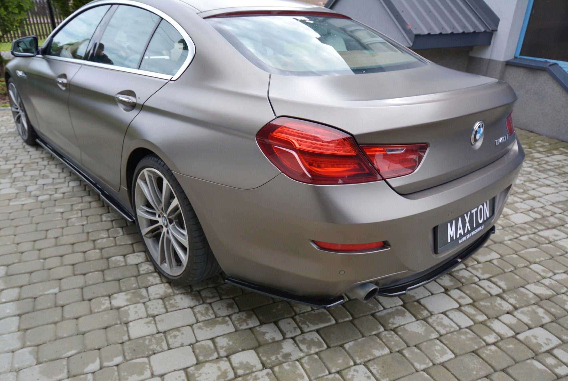 Maxton Design Heckansatz BMW 6er Gran Coupe F06 schwarz Hochglanz für BMW 6er F06- F12- F13