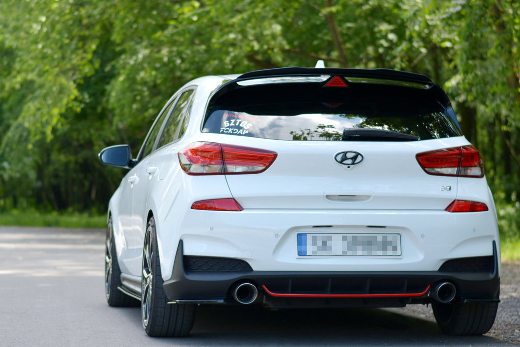 Maxton Design Spoiler CAP passend für Hyundai I30 N Mk3 Hatchback schwarz Hochglanz