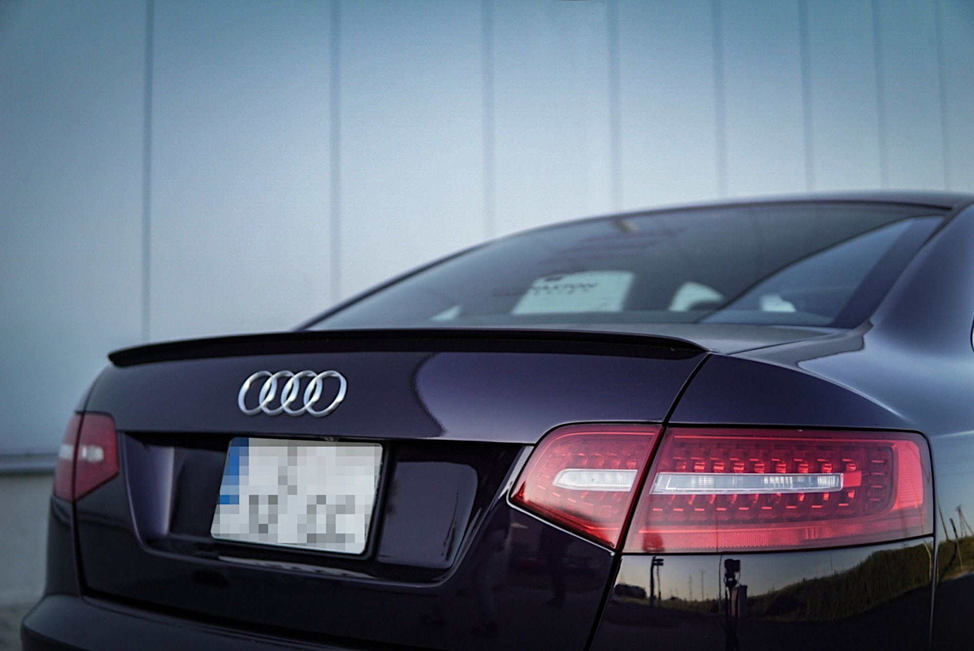 Maxton Design Spoiler CAP passend für Audi A6 S-Line C6 FL Limousine schwarz Hochglanz