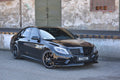 Maxton Design Street+ Spoilerlippe Front Ansatz V.1 passend für Mercedes S-KLASSE AMG-LINE W222 schwarz Hochglanz