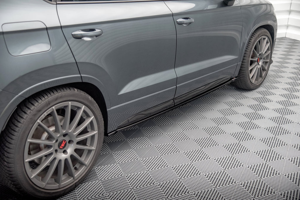 Maxton Design Street+ Seitenschweller Leisten passend für Cupra Ateca Mk1 / Mk1 Facelift schwarz Hochglanz