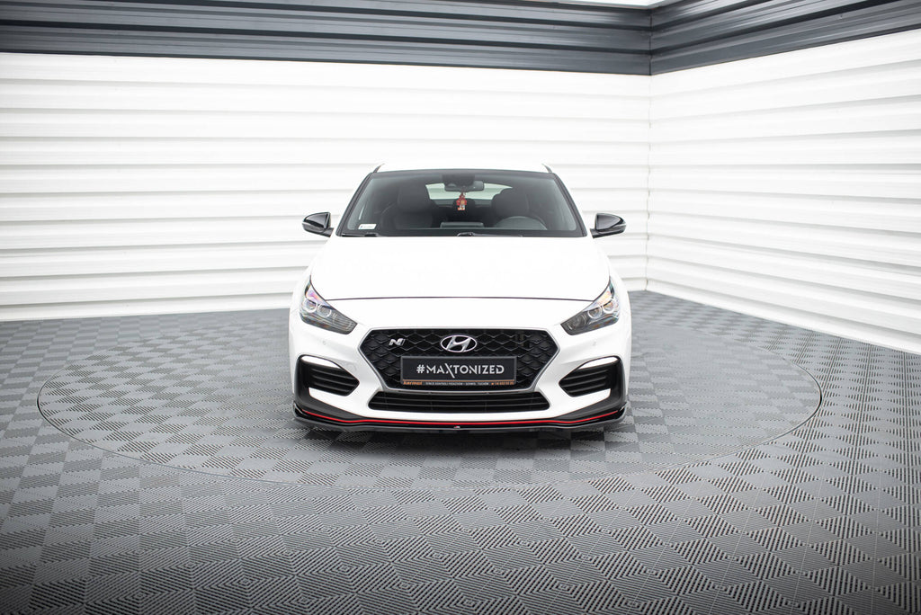 Maxton Design Front Splitter V.2 Hyundai I30 N Mk3 Hatchback / Fastback schwarz Hochglanz für Hyundai I30 N Mk3