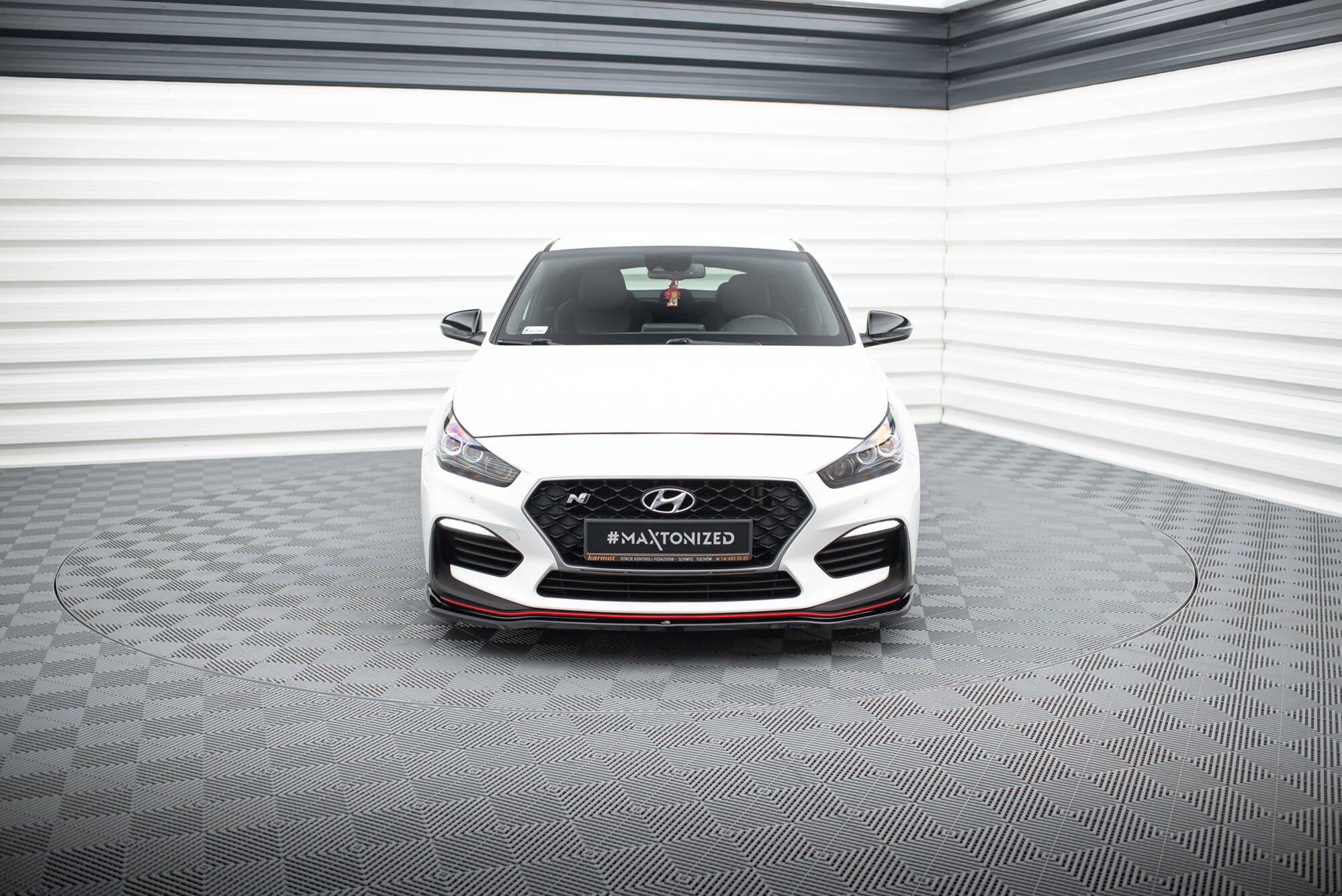 Maxton Design Front Splitter V.2 Hyundai I30 N Mk3 Hatchback / Fastback schwarz Hochglanz für Hyundai I30 N Mk3