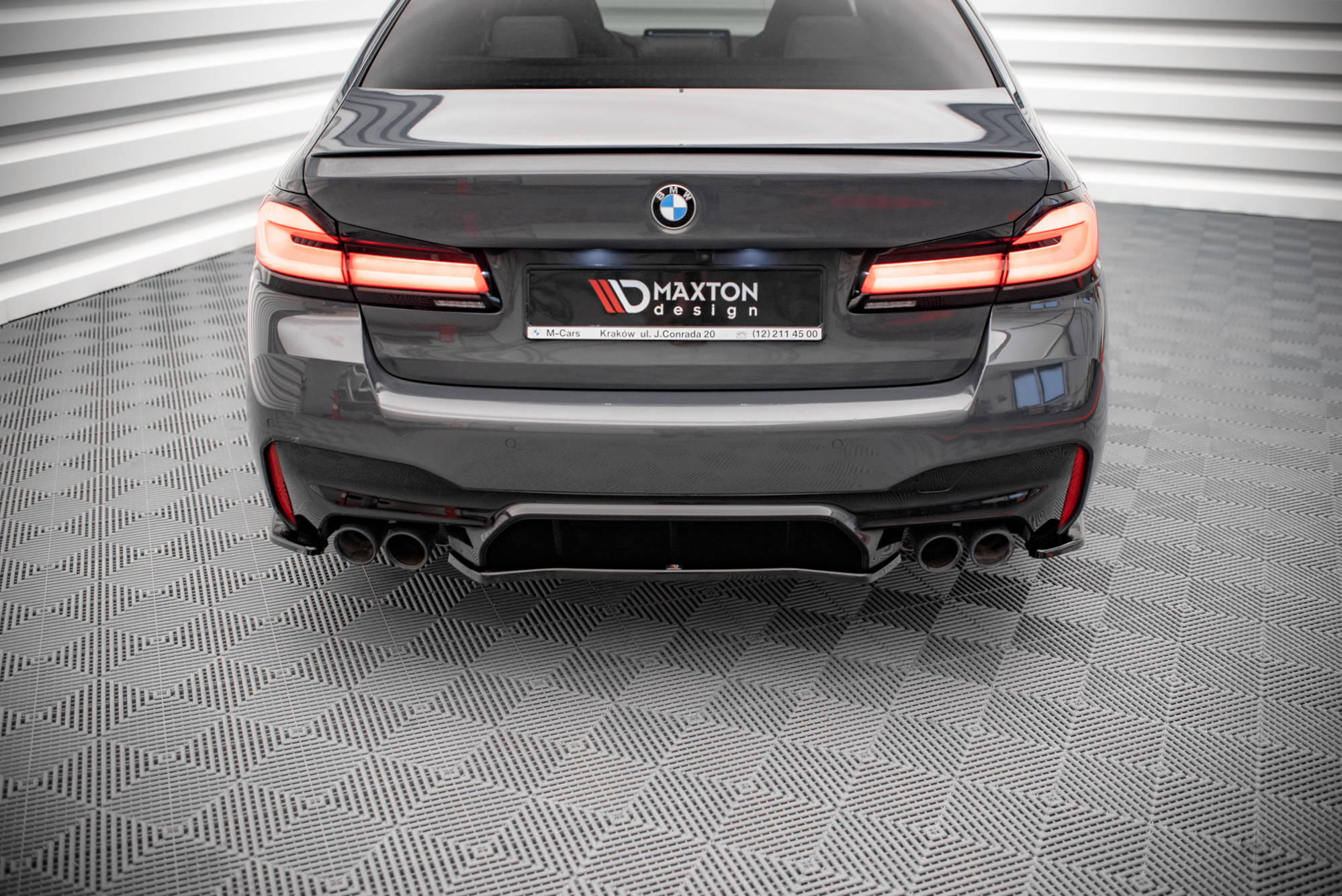 Maxton Design Heckansatz BMW M5 F90 schwarz Hochglanz für BMW M5 F90