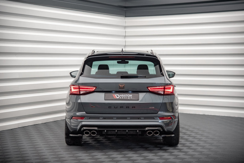 Maxton Design Heck Ansatz Flaps Diffusor passend für Cupra Ateca Mk1 / Mk1 Facelift schwarz Hochglanz