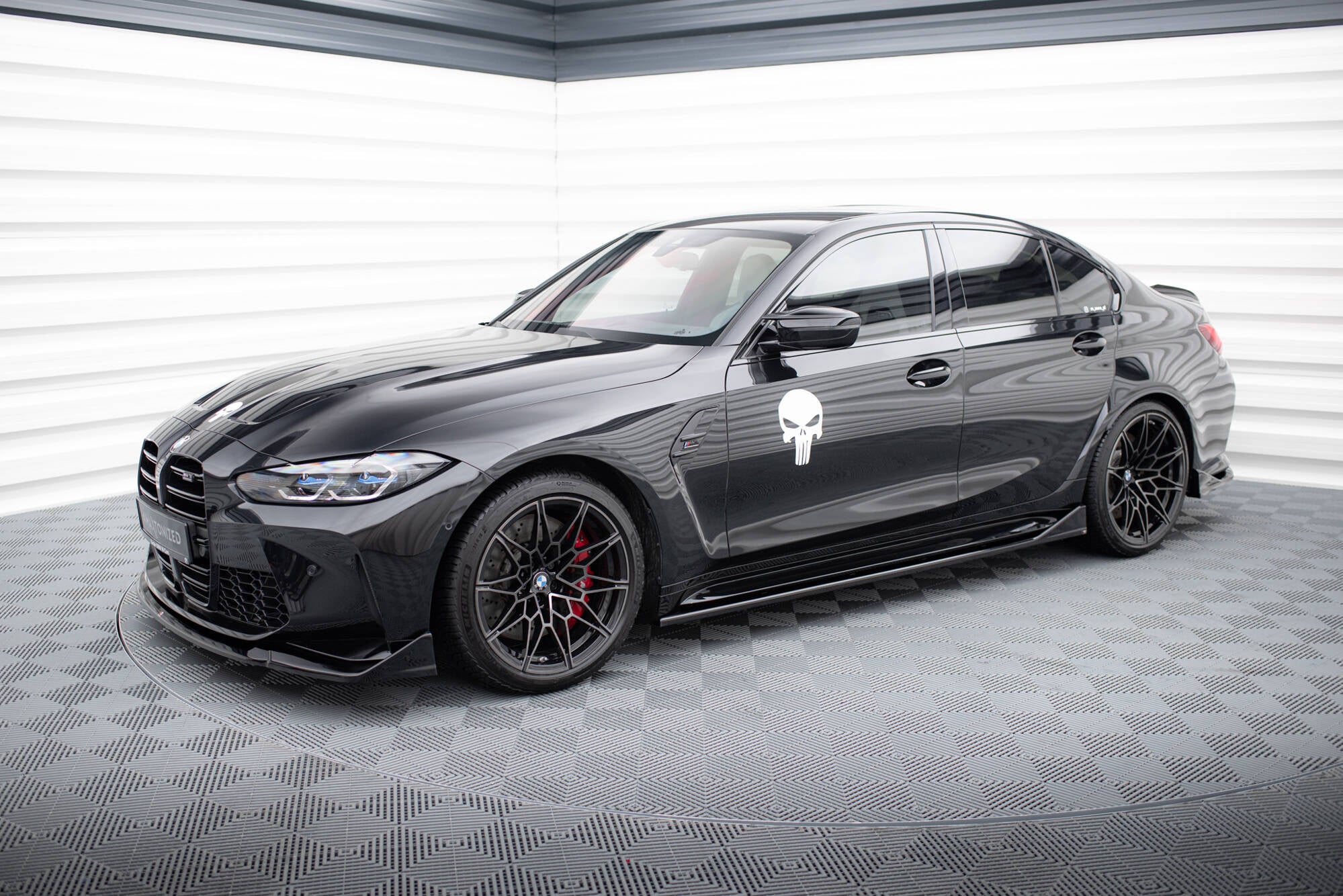 Maxton Design Street+ Seitenschweller Leisten passend für V.3 passend für BMW M3 Limousine / Touring G80 / G81 schwarz Hochglanz