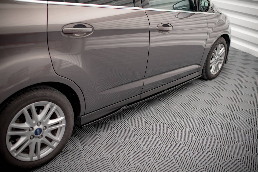 Maxton Design Street+ Seitenschweller Leisten passend für Ford C-Max Mk2 schwarz Hochglanz