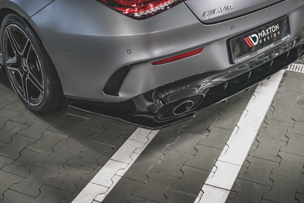 Maxton Design Heck Ansatz Flaps Diffusor passend für Mercedes-AMG CLA 35 Aero / 45 Aero C118 schwarz Hochglanz
