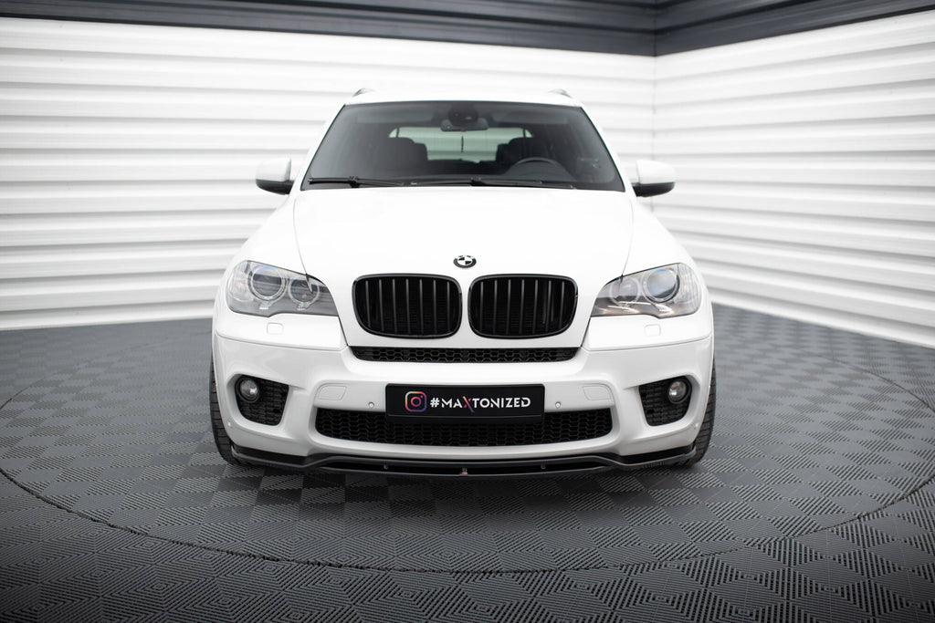 Maxton Design Street+ Spoilerlippe Front Ansatz passend für BMW X5 E70 Facelift M Paket schwarz Hochglanz