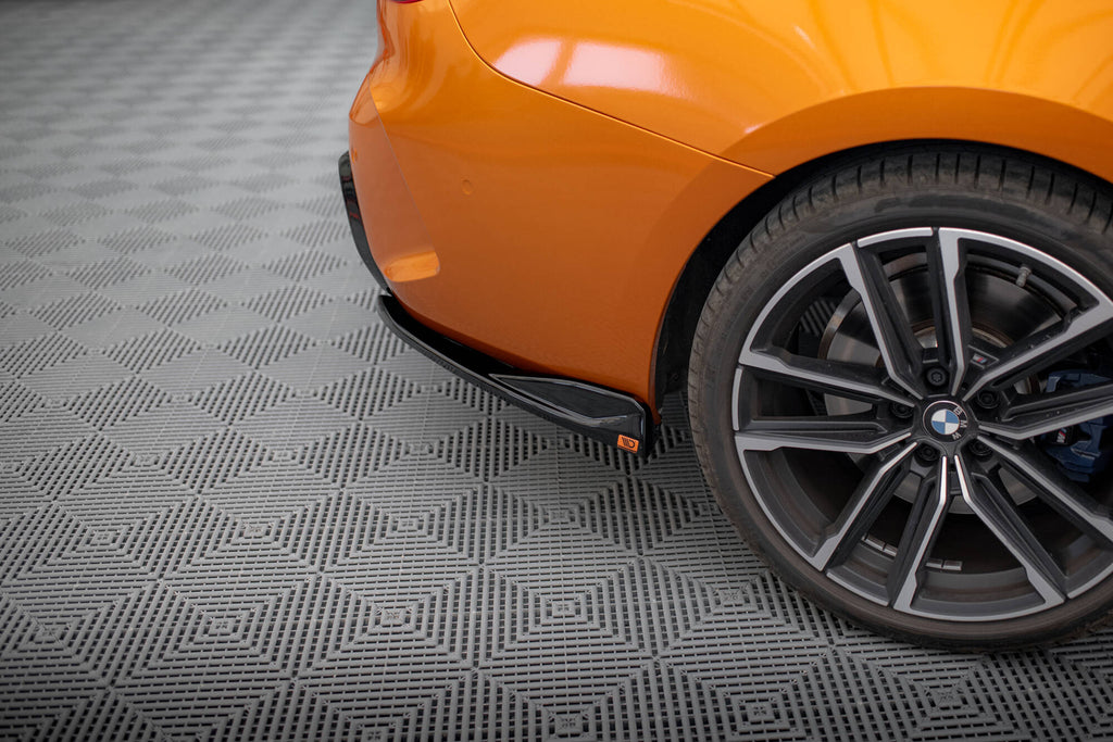 Maxton Design Heck Ansatz Flaps Diffusor V.6 passend für BMW 4er M440i G22 / G23 / G22 Facelift / G23 Facelift schwarz Hochglanz