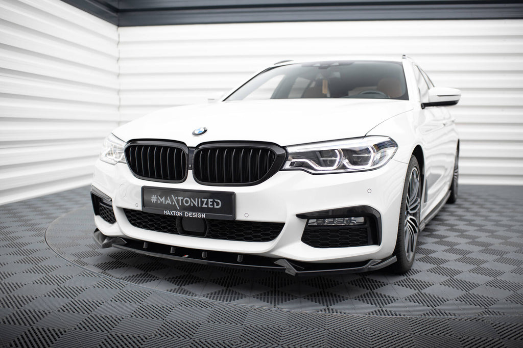 Maxton Design Street+ Spoilerlippe Front Ansatz V.4 passend für BMW 5er M-Paket / M550d / M550i G30/ G31 M-Paket schwarz Hochglanz