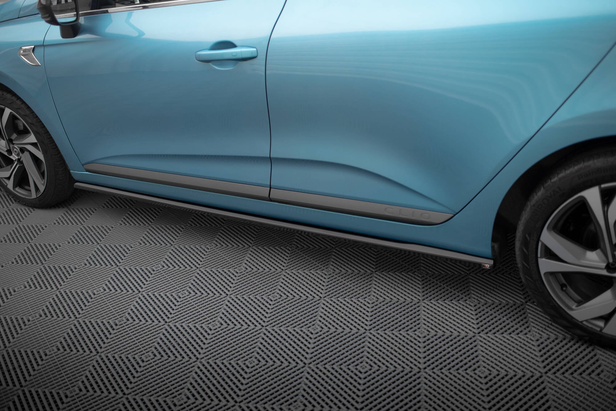 Maxton Design Street+ Seitenschweller Leisten passend für Renault Clio R.S. Line Mk5 schwarz Hochglanz