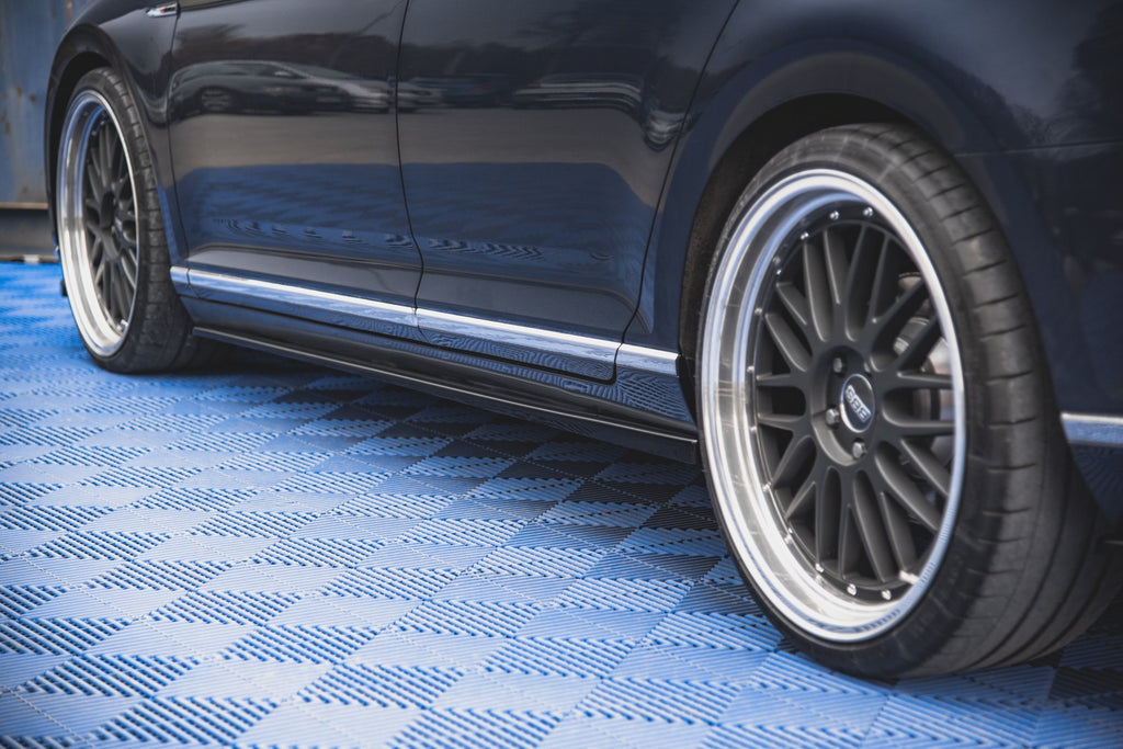 Maxton Design Street+ Seitenschweller Leisten passend für VW Passat B8 schwarz Hochglanz