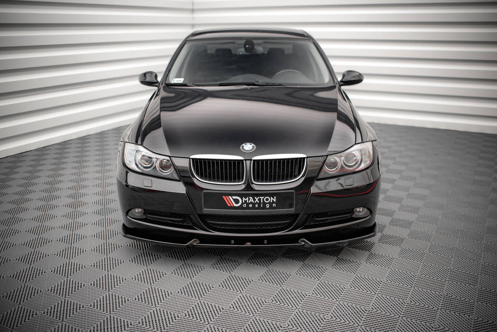 Maxton Design Street+ Spoilerlippe Front Ansatz V.1 passend für BMW 3er E90 schwarz Hochglanz