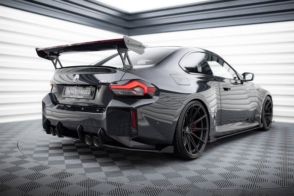 Maxton Design Hintere Seiten Flaps passend für BMW M2 G87 schwarz Hochglanz