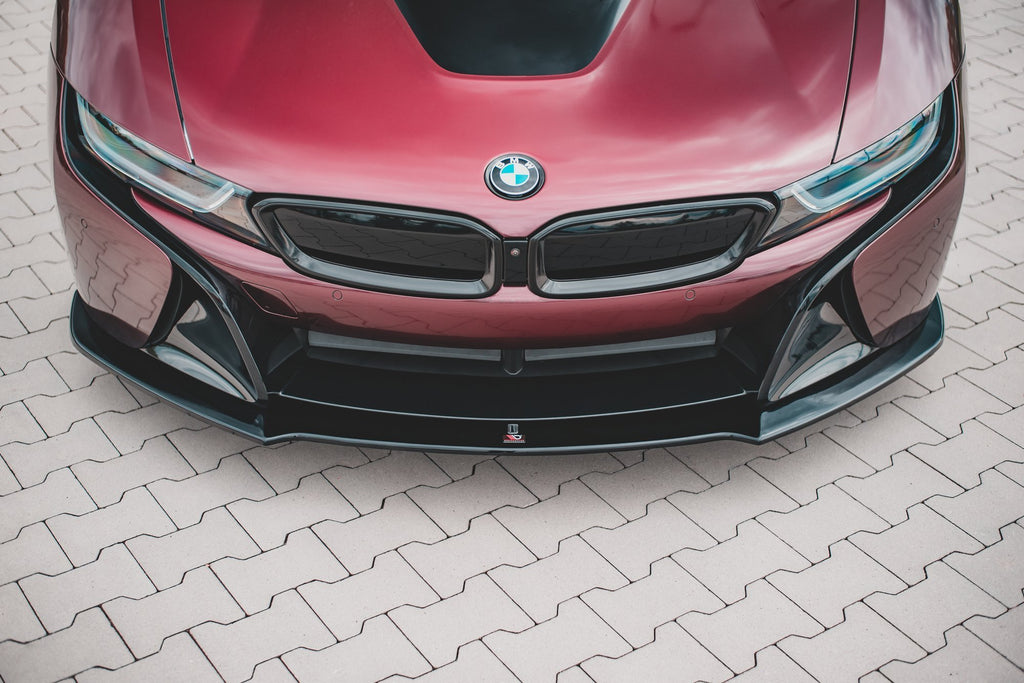 Maxton Design Street+ Spoilerlippe Front Ansatz passend für BMW i8 schwarz Hochglanz