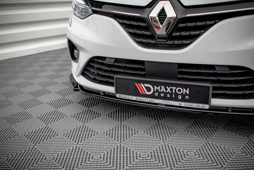 Maxton Design Street+ Spoilerlippe Front Ansatz V.1 passend für Renault Clio Mk5 schwarz Hochglanz