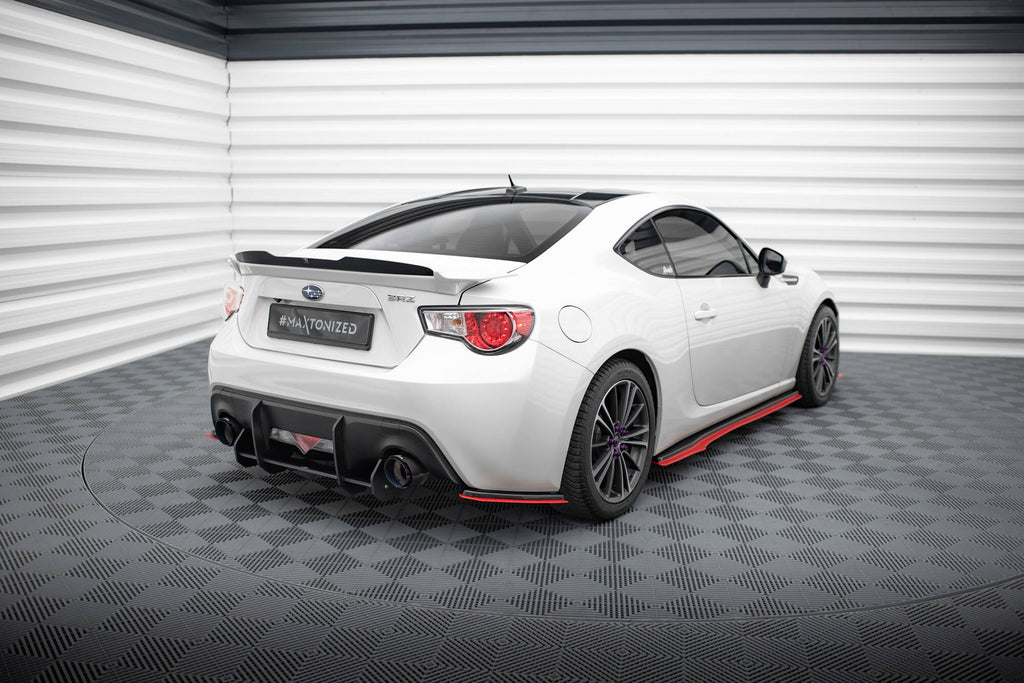 Maxton Design Heck Ansatz Flaps Diffusor V.2 passend für Subaru BRZ Mk1 / Mk1 Facelift schwarz Hochglanz