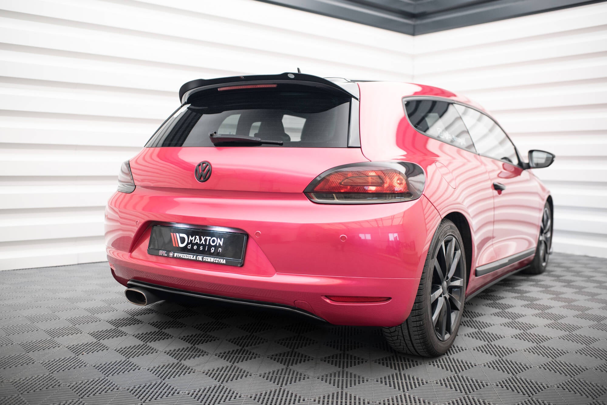 Maxton Design Spoiler CAP passend für VW Scirocco Mk3 schwarz Hochglanz