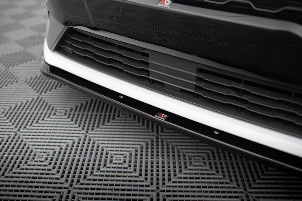 Maxton Design Street+ Spoilerlippe Front Ansatz V.3 passend für Ford Fiesta Mk8 ST / ST-Line schwarz Hochglanz