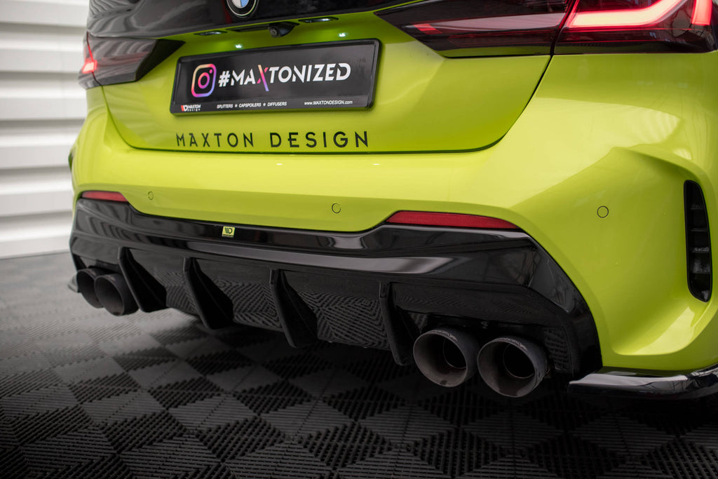 Maxton Design Diffusor Heck Ansatz V.3 für + Milltek Sport Auspuffverlängerung BMW 1er M135i / 128ti F40