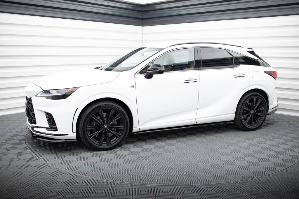 Maxton Design Street+ Seitenschweller Leisten passend für Lexus RX F-Sport Mk5 schwarz Hochglanz