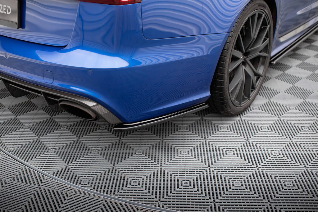 Maxton Design Heck Ansatz Flaps Diffusor passend für Audi Audi RS6 C7 / C7 Facelift schwarz Hochglanz