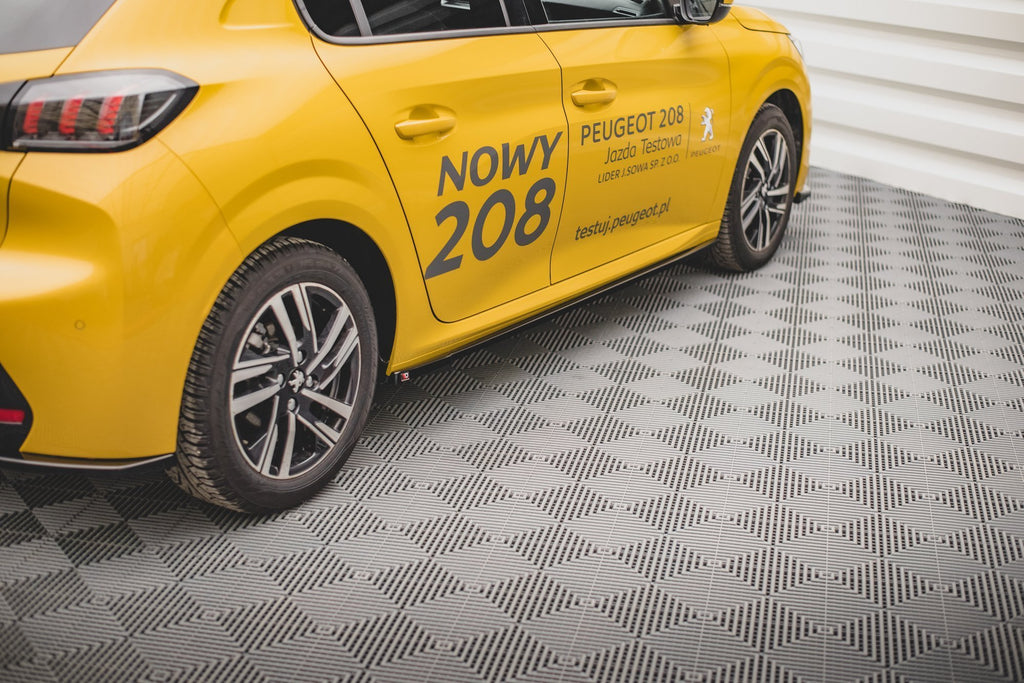 Maxton Design Street+ Seitenschweller Leisten passend für Peugeot 208 Mk2 schwarz Hochglanz