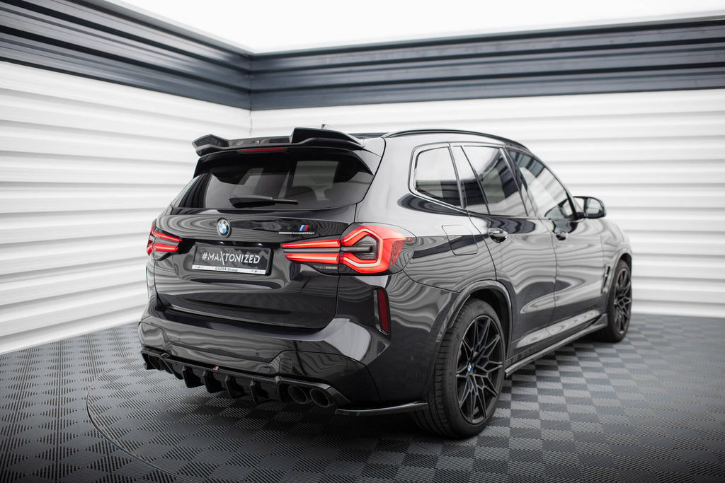 Maxton Design Heck Ansatz Flaps Diffusor V.2 passend für BMW X3 M F97 / F97 Facelift schwarz Hochglanz