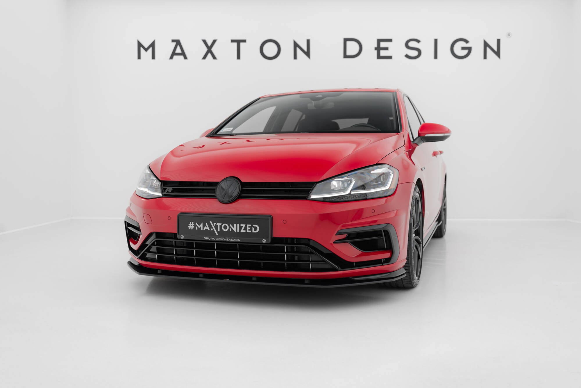Maxton Design Street Pro Street+ Spoilerlippe Front Ansatz passend für VW Golf R / R-Line Mk7 Facelift