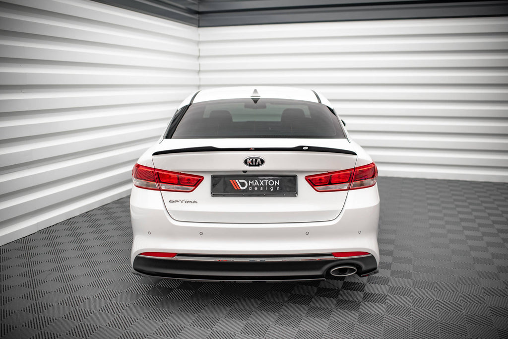 Maxton Design Heck Ansatz Flaps Diffusor passend für Kia Optima Mk4 schwarz Hochglanz