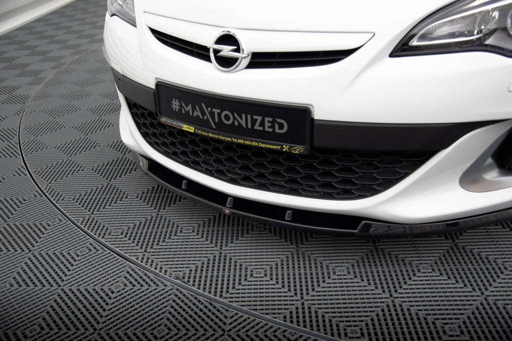 Maxton Design Street+ Spoilerlippe Front Ansatz passend für Opel Astra J OPC/VXR Nurburg schwarz Hochglanz