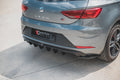 Maxton Design Diffusor Heck Ansatz passend für SEAT Leon FR Hatchback Mk3 Facelift schwarz Hochglanz
