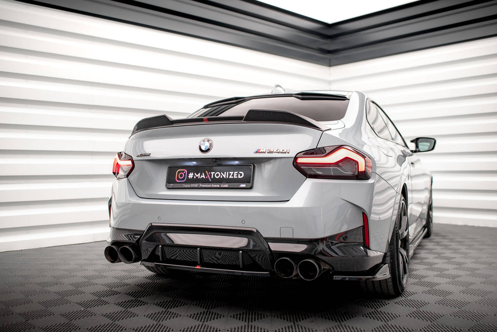 Maxton Design Spoiler CAP 3D passend für BMW 2 Coupe G42 / M2 G87 schwarz Hochglanz