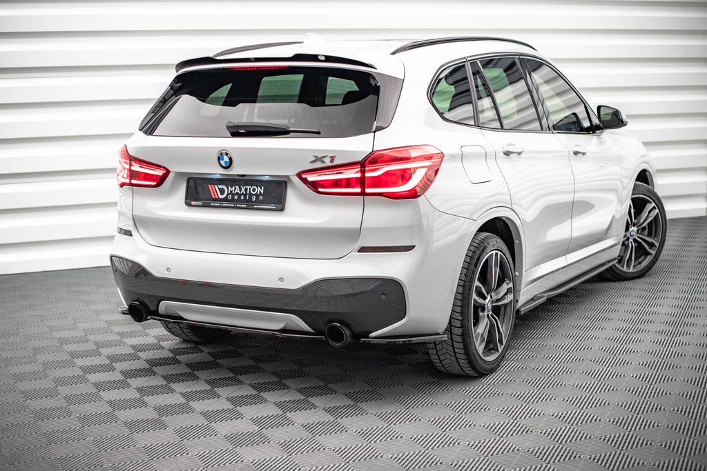 Maxton Design Heckansatz BMW X1 M-Paket F48 / F48 Facelift schwarz Hochglanz für BMW X1 F48