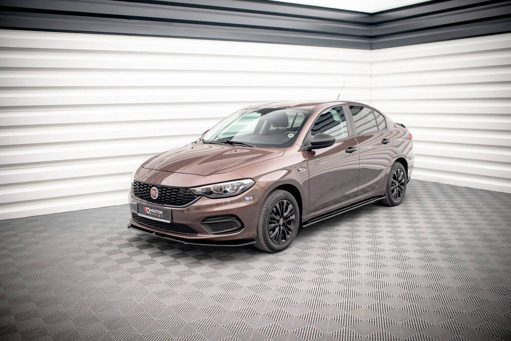 Maxton Design Street+ Spoilerlippe Front Ansatz passend für Fiat Tipo S-Design schwarz Hochglanz