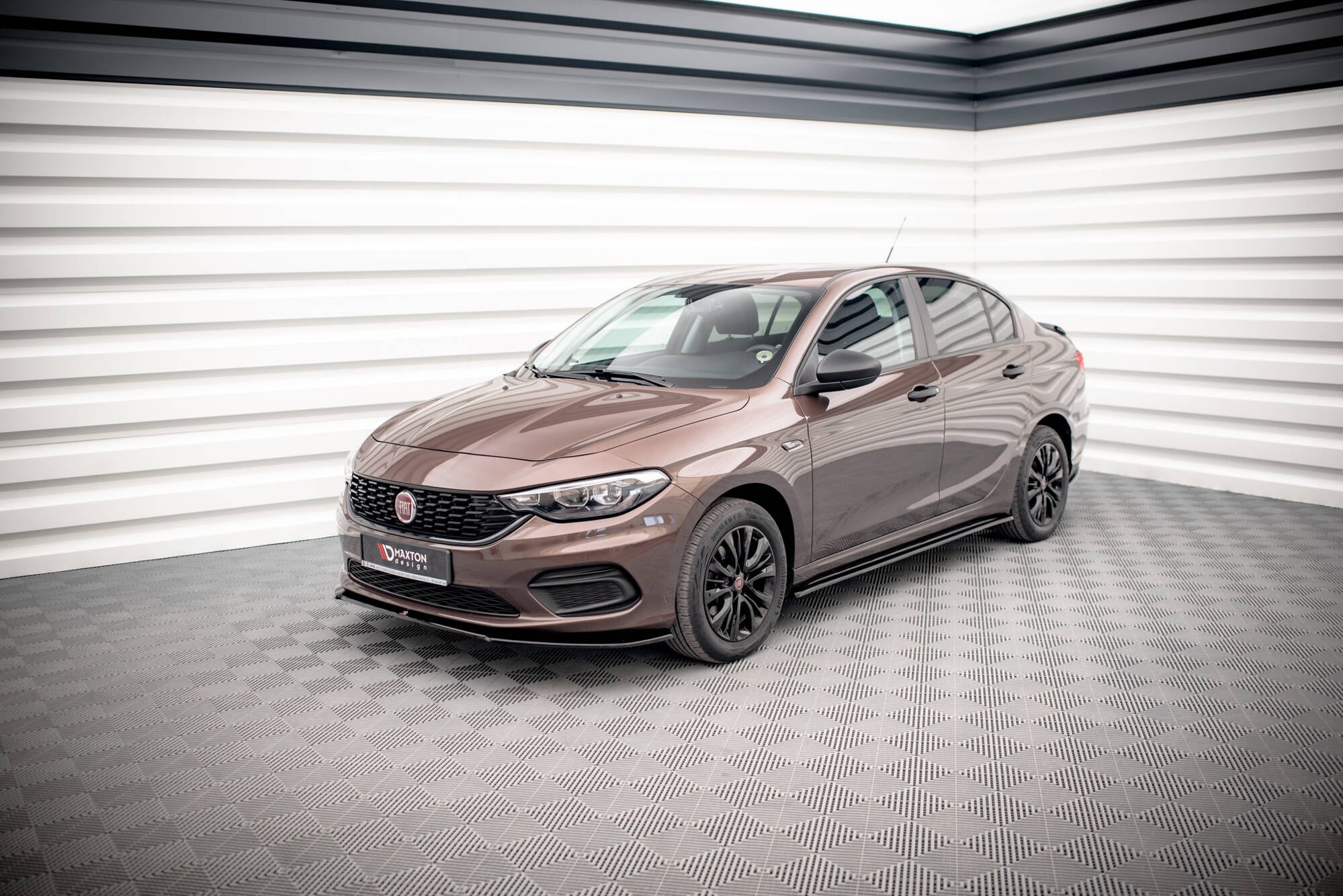 Maxton Design Street+ Spoilerlippe Front Ansatz passend für Fiat Tipo S-Design schwarz Hochglanz