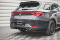 Maxton Design Diffusor Heck Ansatz V.1 passend für Seat Leon FR ST Mk4 schwarz Hochglanz