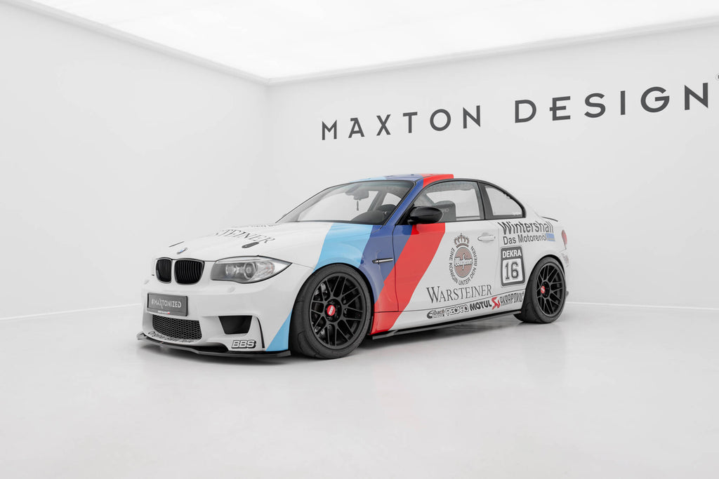 Maxton Design Street+ Seitenschweller Leisten passend für BMW 1er M Coupe E82 schwarz Hochglanz