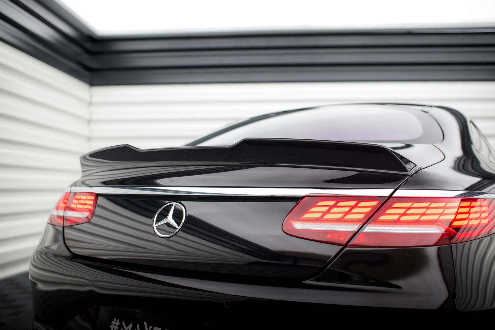 Maxton Design Spoiler CAP 3D passend für Mercedes-Benz S Coupe AMG-Line C217 Facelift schwarz Hochglanz